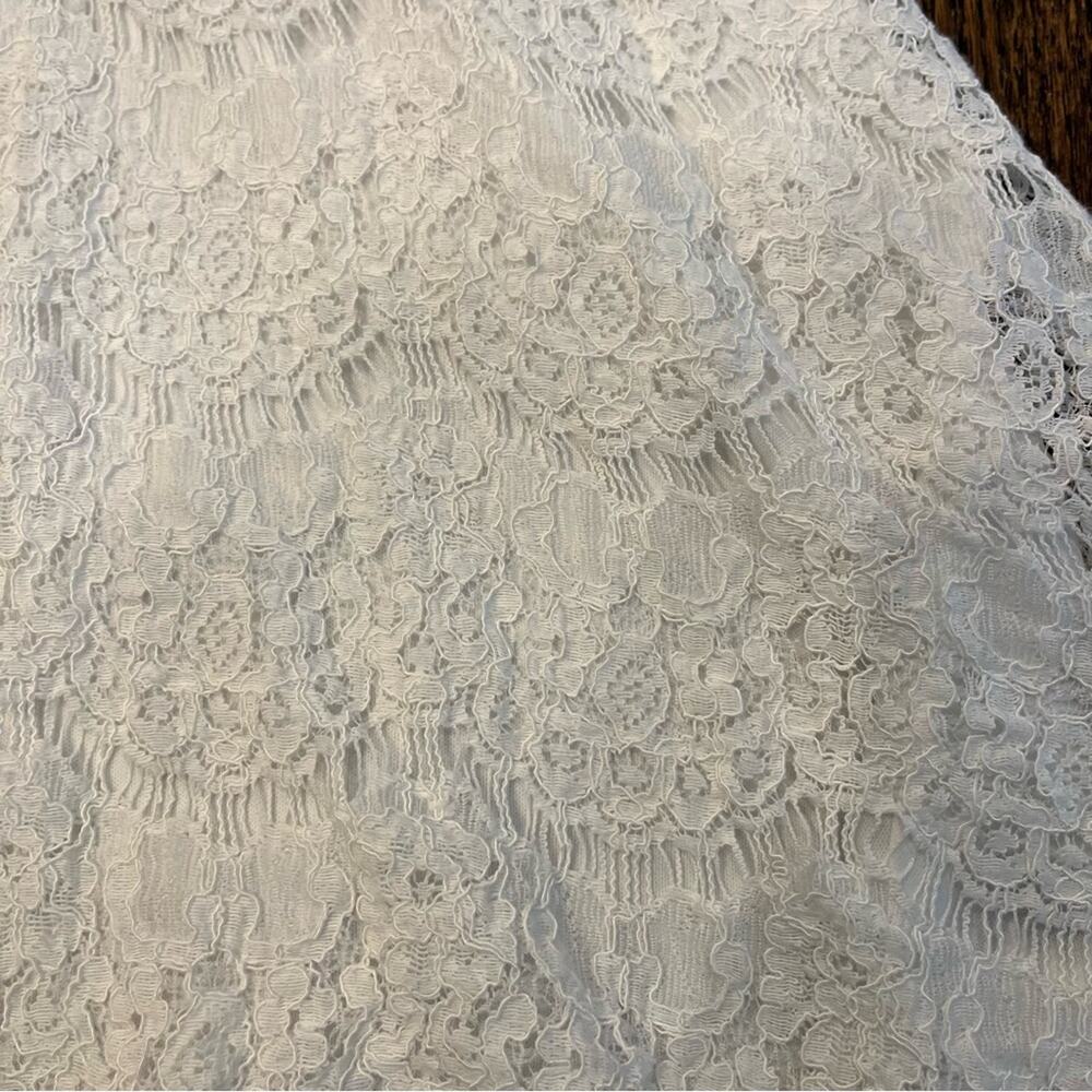 Francesca’s White Lace Dress Floral Midi Cottagecore Coquette Women's Small - Picture 2 of 6